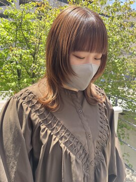 ツイギー 宮西店(TWiGGY) ワイドバング×ミディアムウルフ