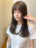 バイオレット 栄店(Violet)&nbsp;姫カット レイヤーカット ぱっつん前髪 ブラウンカラー KO-22