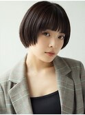 透明感ブリーチなしココアベージュこなれ小顔ボブ