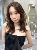 サイン 表参道(SIGN)&nbsp;韓国ヘアーハッシュカットレイヤーカットグレージュブリーチ無し