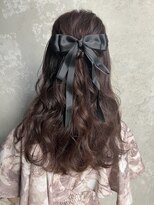 【リボンアレンジ】渋谷/ヘアセット/結婚式ヘア/卒業式ヘア/眉毛