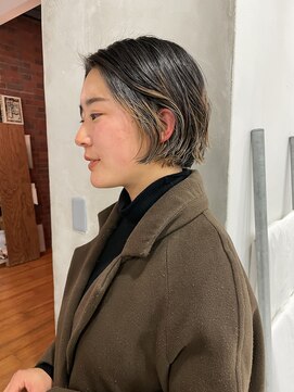 フェンヘアーアイス 中目黒(Fen.hair ici) 20代30代ハイライトハンサムショートミニボブ