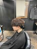 新色！ブリーチなしの透明感1カラー　カット顔剃り付き￥10100