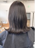 栄顔まわりレイヤーくびれ巻きグレージュ