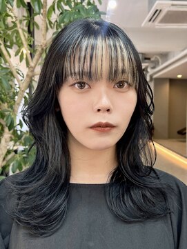 アドネ プライム(adne prime) フロントインナー/前髪インナー/アッシュブロンド