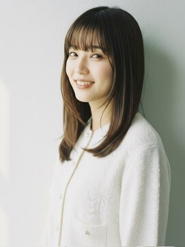 コトナ 越谷店 セミロング20代30代ストレートレイヤー前髪なし前髪あり越谷