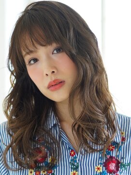 アビエクレール 河内花園(abije claire) 大きめカールの大人セミロング★20代30代50代 髪質改善