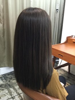 ハコネコ(haconeco)の写真/紫外線対策に◎熱を通すとサラサラの持ちがよい髪質改善で、しなやかな髪質へ…。