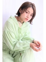 アルベロ(albero)&nbsp;小顔切りっぱなしボブ×ショコラベージュ 20代30代40代