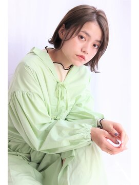 アルベロ(albero) 小顔切りっぱなしボブ×ショコラベージュ 20代30代40代
