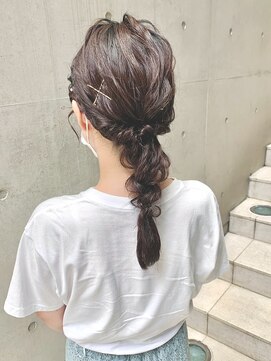 ディア(.eer) ミディアム～セミロング // ゆるふわ編みおろし