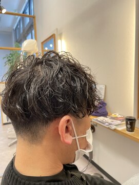 ボブ(BOB) メンズ　ツーブロック　パーマ