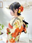二十歳の集いに外ハネダウンスタイル