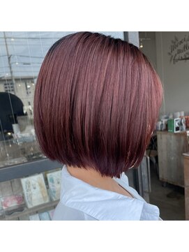ミル 今治(1003 mille IMABALI) ピンクカラー/ボブ/ピンクベージュ/ブリーチ無し/