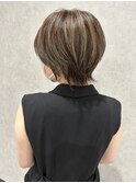 ショートボブウルフ×ハイライト