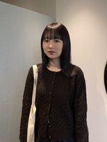 アム(amu)&nbsp;暗髪/黒髪/ラベンダーカラー/秋カラー/パツっとカット