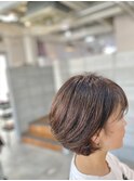 素敵な大人の柔らか丸みショートボブ　　　　2503