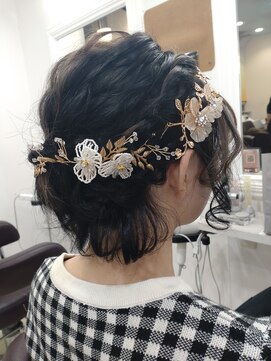 シュモレアズ 北習志野(shumore az) ショートボブ☆ハーフアップ風アレンジ