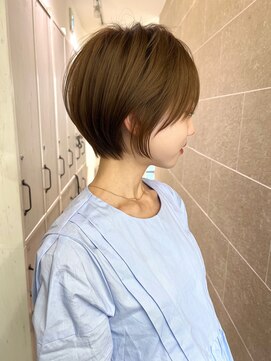 サンドシーン(sand scene) ホワイトグレージュミニウルフデジタルパーマチェリーブラウン