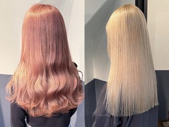 ステップボーンカットオオサカ(STEP BONE CUT OSAKA Via TICK-TOCK)の写真/≪ハイトーン/ブリーチ毛もダメージさせない≫滑らかな手触りでカラーを最大限キレイに長く楽しめるケア◎