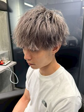 シェリール(CHERiR) メンズパーマ◎好印象ミルクティーアッシュ×マッシュ