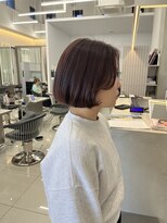 ザザ ZA/ZA 茗荷谷&nbsp;大人ボブ/内巻きボブ/ピンクカラー/茗荷谷美容室