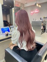 アジールヘア 赤羽(agir hair)&nbsp;透明感ピンクカラー×レイヤーカットで大人可愛い赤羽ブリーチ