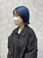 シールドヘアー 沖縄 新都心(C'LD Hair)&nbsp;【 C’LD 】ロイヤルブルー/アンブレラカラー/ヘイリーボブ/ボブ