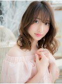 フェザーバングくせ毛風セミディくびれヘアc5上尾20代30代40代