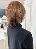 福山市美容室Caary大人気!!レイヤーウルフ顔周りウルフヘア