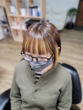 ニュー バーバー キローゼ(NEW BARBER Ki.ROSE) フェイスフレーミング インナーカラー