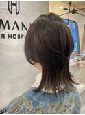 AMANI 前下がりマッシュウルフ