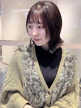 ゴウトゥデイ 名古屋店(GO TODAY) 艶パープル×外ハネスタイル