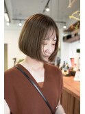 クリームベージュ 鹿児島ボブ オリーブベージュ