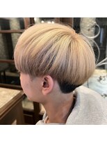 シャル 八王子(shalu)&nbsp;マッシュ＋ブリーチ１回ホワイトミルクティーベージュカラー