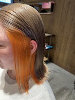 へアサロンアンドカフェガーデン(hair salon&cafe GARDEN)&nbsp;ブリーチあり/インナーカラー/オレンジ/ベージュカラー