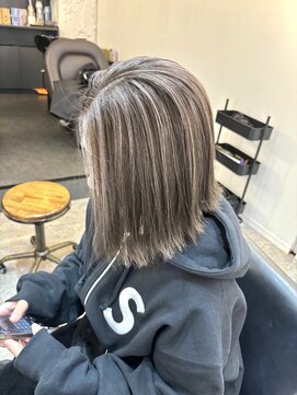 ブレンド 渋谷(BLend) 前髪アンブレラカラーこなれミディイメチェンウェーブパーマ