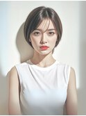 前下がりショートボブ 丸みショート 似合わせカット ミニボブ