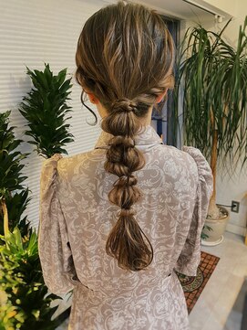 サンチャサロン(sancha salon) お呼ばれ編み下ろしアレンジ♪