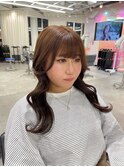 アッシュベージュ オリーブベージュ ブリーチなし コテ巻き