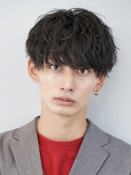 エイド 渋谷(aid) ランダム無造作マッシュソフトツイストスパイラルパーマ