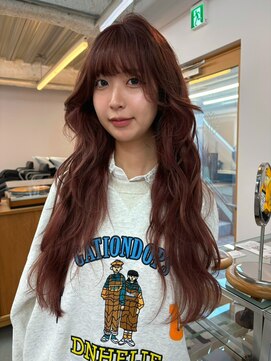 エルム 府中(yelm) 【ロングヘア×チェリー】#ダブルカラー#ケアブリーチ#韓国