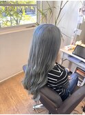 ブリーチ2回×シルバーカラー