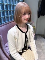 リンドトウキョウ ウメダ(LINDO TOKYO)&nbsp;[NAO]キャラメルベージュの小顔ボブ