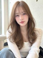 ノア 三宮店(NOA)&nbsp;【NOA】韓国風ロングレイヤー×透明感ベージュ顔まわり小顔ヘア