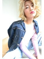 バロック(BAROQUE)&nbsp;ブロンドBOB■立川20代30代ハイライトブリーチダブルカラー