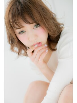 ローレン(LOREN) ＊LOREN＊シースルーバング×小顔ミディアムウェットウェーブ♪