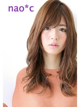 ナオシ トレス 富雄店(nao*c tres) 【nao*c富雄店】マロンベージュカラー☆ほつれロングウェーブ