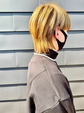 エクラヘア(ECLAT HAIR) ウルフ×イエローベージュ