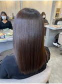 カーキグレージュ*こなれヘア*透明感*丸型【Zina銀座】